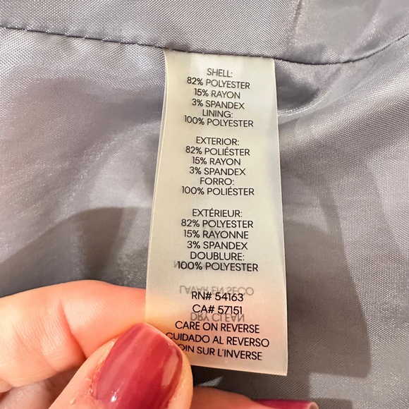 Calvin Klein Blazer, Size 4P, Grey, Blue, Black - Picture 4 of 4
